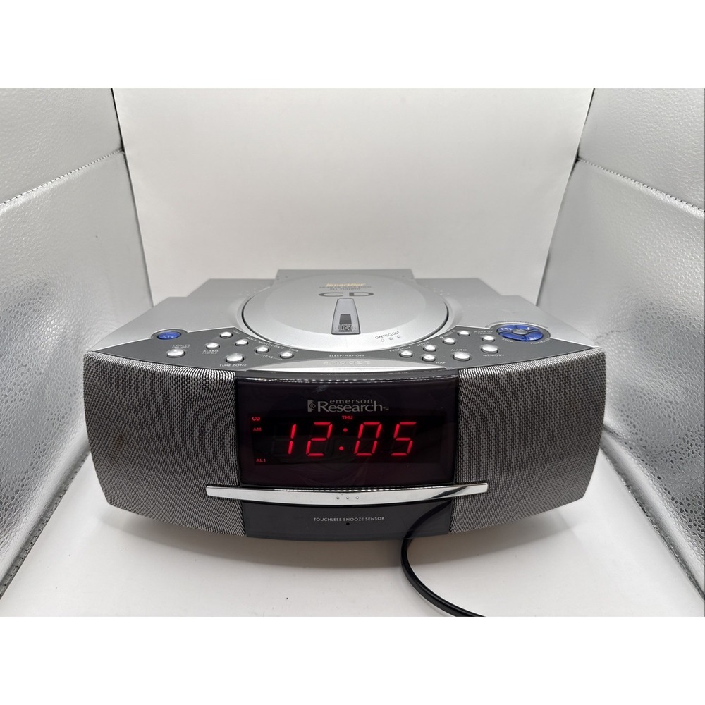 Emerson Research Smart Set CKD5809 LED Clock CD and Radio Tested Works Fully